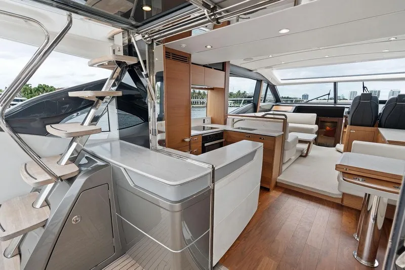 Slide: The Image of Luxurious interior of 2020 Princess S62 yacht with modern design and elegant furnishings. - 35