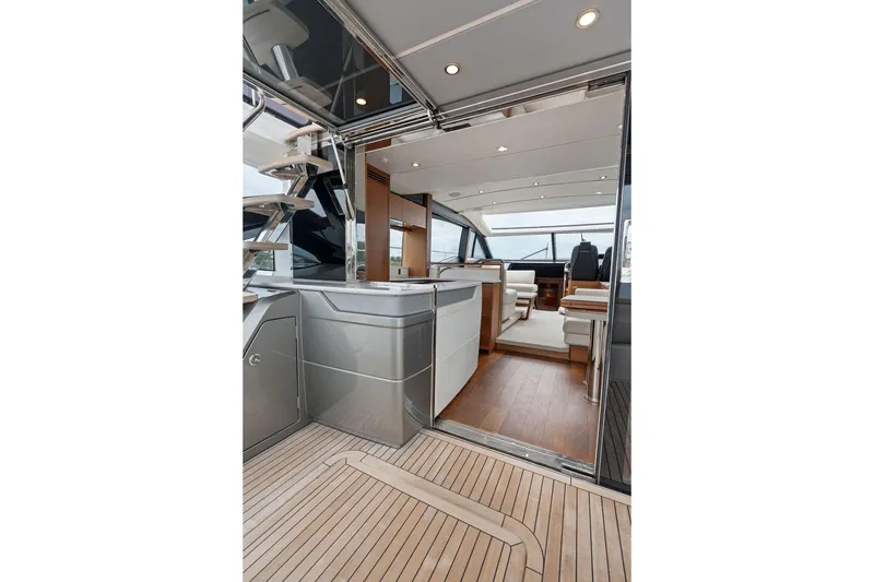Slide: The Image of Luxurious interior of 2020 Princess S62 yacht with modern design and elegant furnishings. - 36