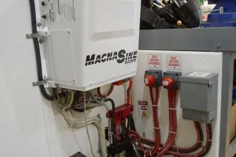 Slide: The Image of Electrical system with MagnaSine inverter on 1977 Commercial Expedition Trawler. - 21
