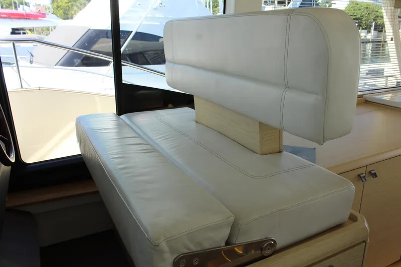 Slide: The Image of Interior of 2019 Greenline 48 Coupe with white leather seat. - 31