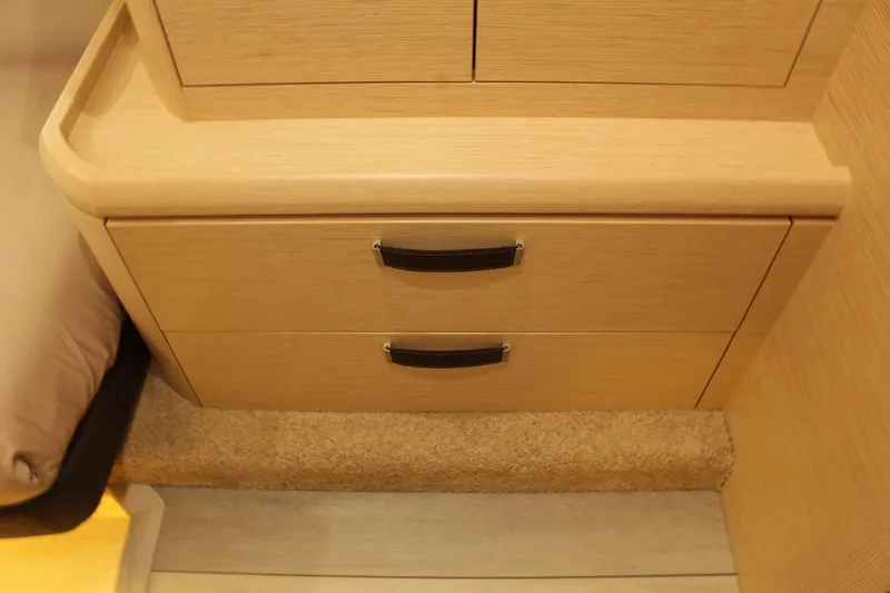 Slide: The Image of Interior of 2019 Greenline 48 Coupe with wooden drawers. - 39