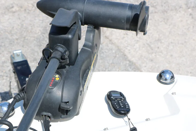 Slide: The Image of Close-up of a 2018 Stingray 182 SC boat control system. - 24