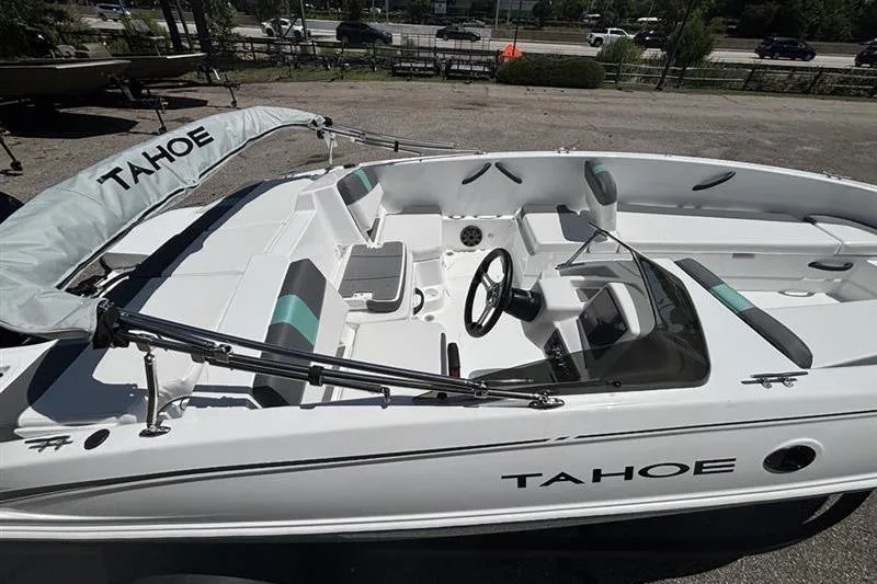 Slide: The Image of 2026 Tahoe T18 boat with sleek white interior and modern design. - 15