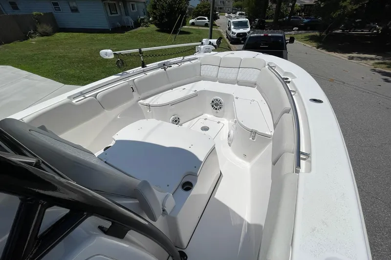 Slide: The Image of BOW LOOKING OFRWARD WITH CUSHIONS REMOVED & NON-SKID DECKING - 12