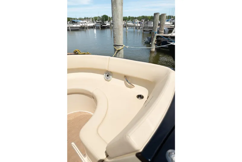 Slide: The Image of 2022 Chris Craft 34 Launch Heritage boat interior at marina dock. - 32