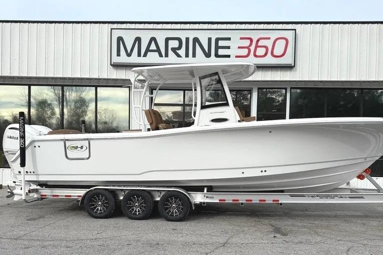 The Image of 2026 Sea Hunt Ultra 305 Coffin Box boat on trailer at Marine 360 dealership. - 0