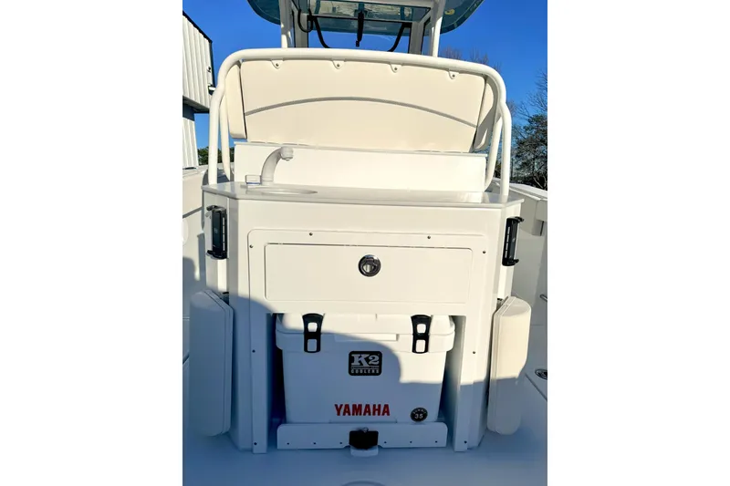 Slide: The Image of 2026 Sea Hunt Ultra 275 Coffin Box boat interior with Garmin navigation system. - 4