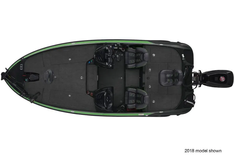 Slide: The Image of Top view of Nitro Z20 boat, 2019 model, featuring spacious deck. - 10