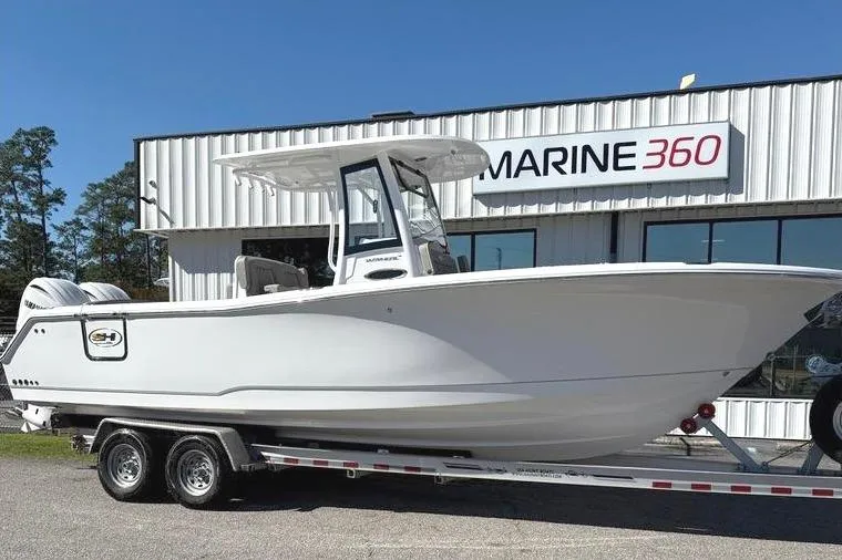 The Image of 2026 Sea Hunt Ultra 275 Coffin Box boat on trailer at Marine 360 dealership. - 0