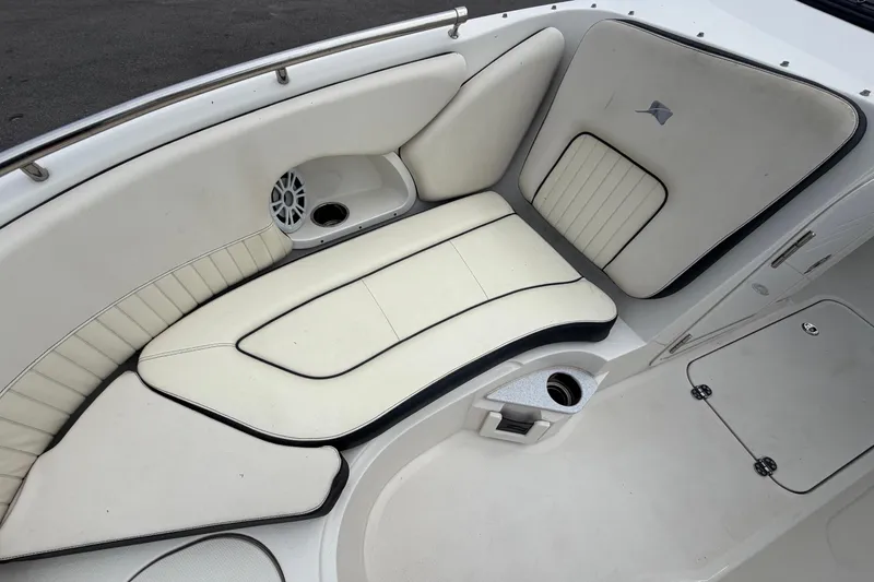 Slide: The Image of 2023 Stingray 231 DC interior with white upholstery. - 40