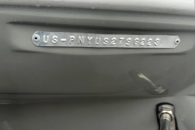 Slide: The Image of 2023 Stingray 231 DC boat identification plate with serial number. - 69