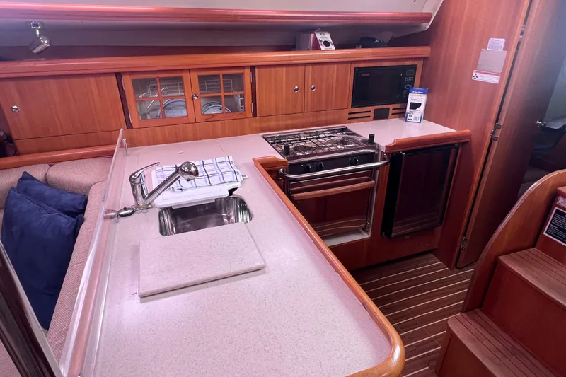 Slide: The Image of Interior of Hunter 38 yacht kitchen, 2006 model. - 25