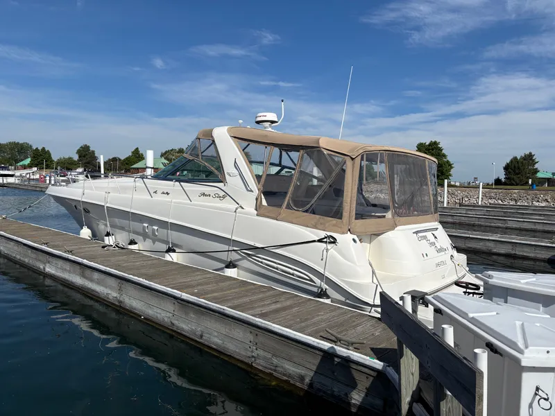 Slide: The Image of 2000 Sea Ray Sundancer 460 docked at marina. - 3