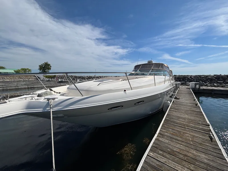 Slide: The Image of Sea Ray Sundancer 460 yacht docked, year 2000. - 4