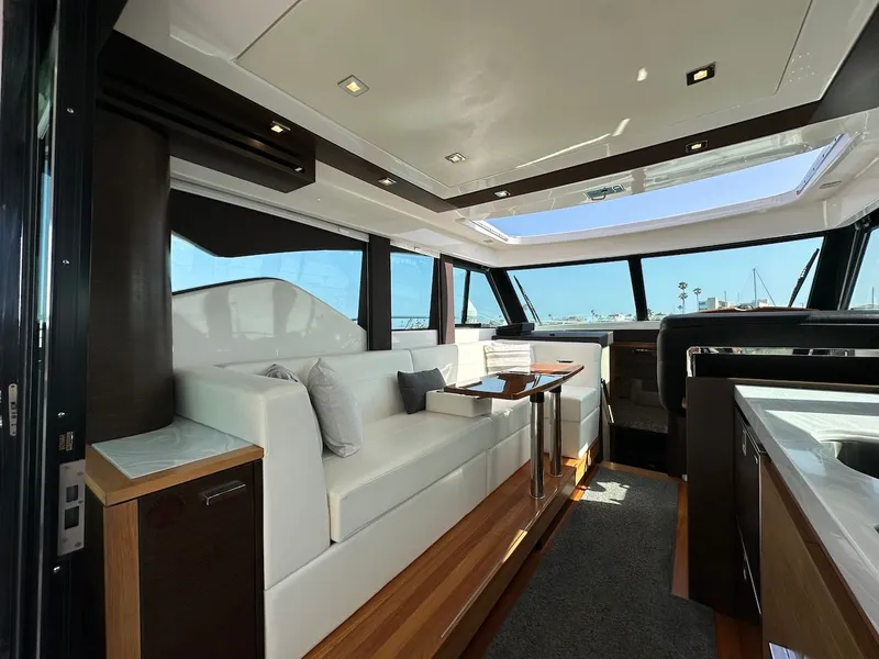 Slide: The Image of Interior of 2019 Tiara Yachts Coupe 39 with luxurious design. - 16