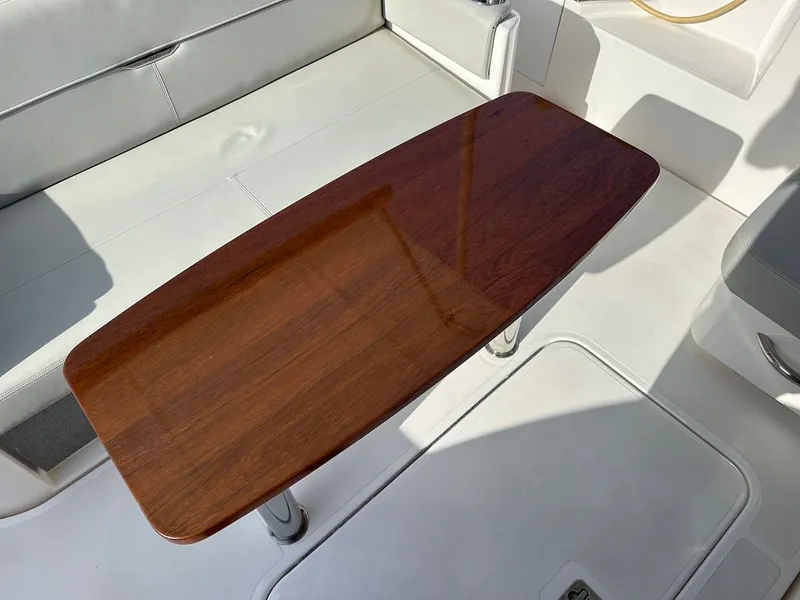 Slide: The Image of Wooden table on Tiara Yachts Coupe 39, 2019 model. - 45
