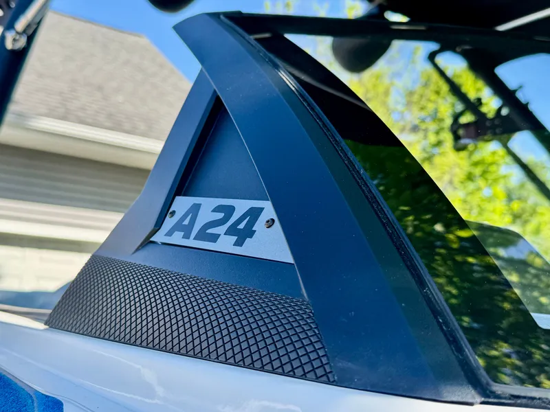 Slide: The Image of Close-up of Axis Wake Research A24 boat, model year 2022. - 14