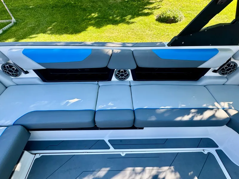 Slide: The Image of Interior of a 2022 Axis Wake Research A24 boat. - 23