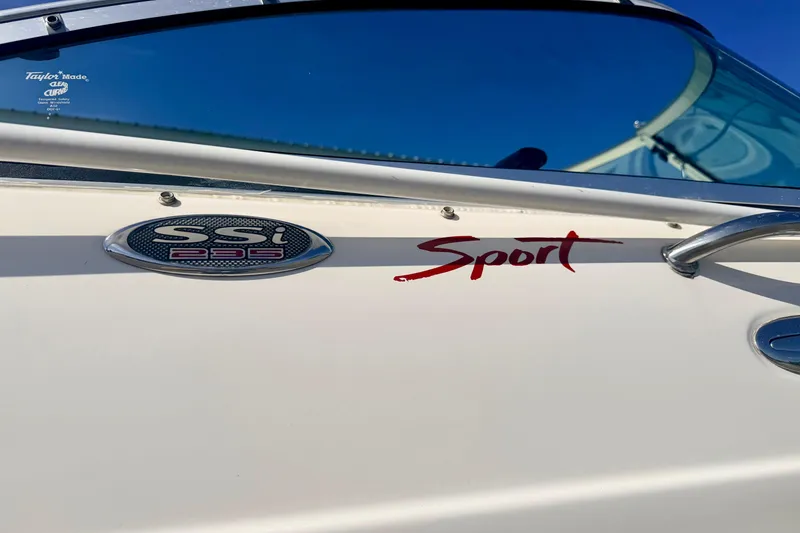Slide: The Image of 2000 Chaparral 235 SSi Sport boat emblem and branding detail. - 15