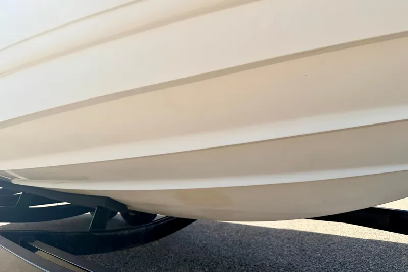 Slide: The Image of Close-up of 2000 Chaparral 235 SSi boat hull on trailer. - 9