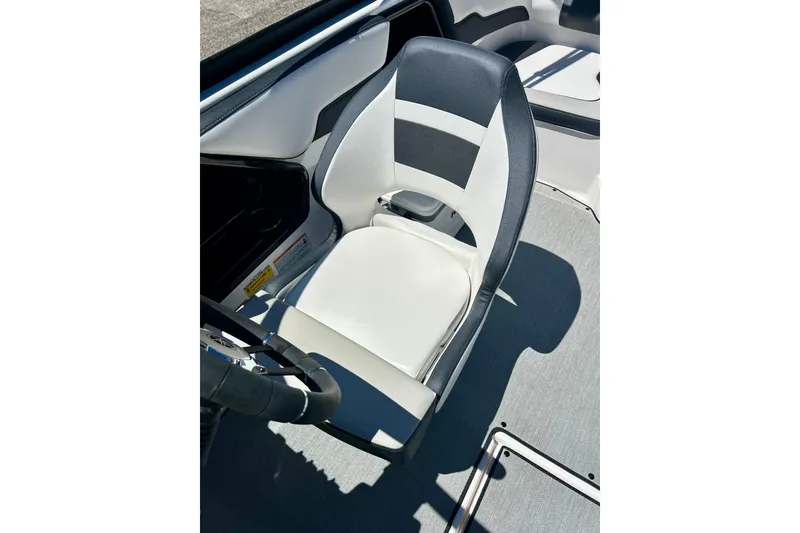 Slide: The Image of 2024 Yamaha Boats SX195 interior seat with sleek design and comfortable upholstery. - 32