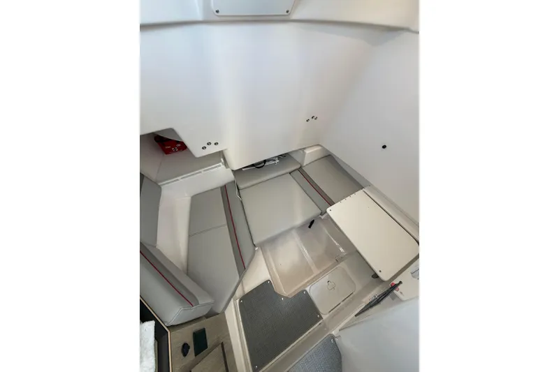Slide: The Image of 2024 Solara S-250 CW cabin interior with sleek seating and modern design. - 27