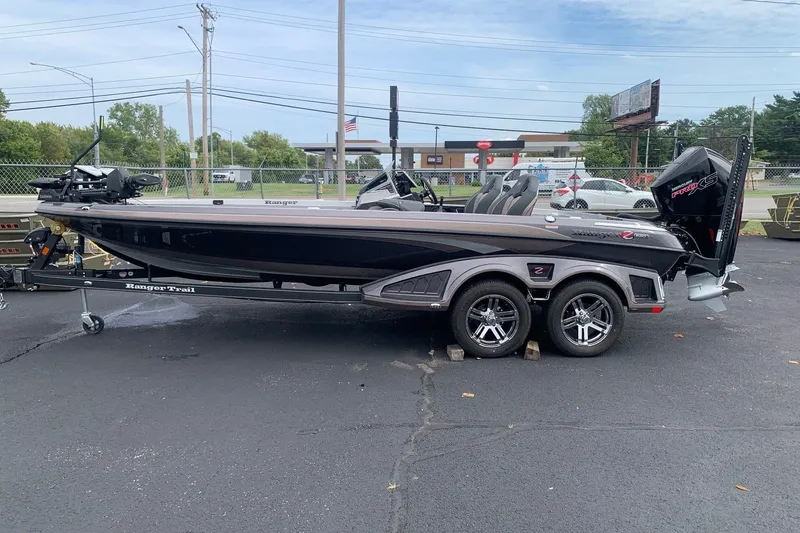 Slide: The Image of 2026 Ranger Z520R Cup-Equipped boat on trailer, parked outdoors. - 3