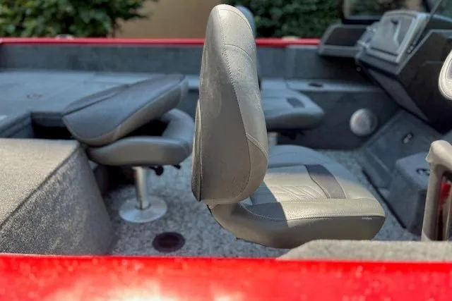 Slide: The Image of 2026 Tracker Pro Guide V-175 Combo boat interior with seating and dashboard. - 3