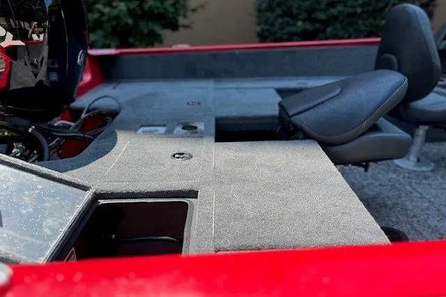 Slide: The Image of 2026 Tracker Pro Guide V-175 Combo boat interior with seating and storage compartments. - 8