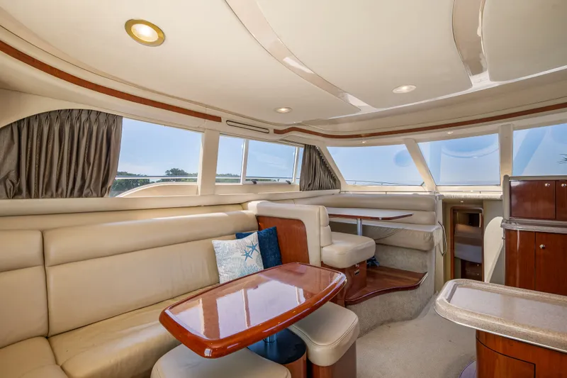 Slide: The Image of Interior of 2003 Sea Ray 480 Sedan Bridge, luxurious design. - 35
