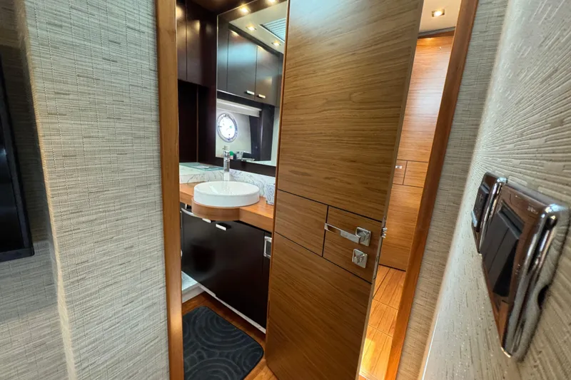 Slide: The Image of Luxurious bathroom interior of 2017 Tiara Yachts F53 Flybridge with modern fixtures. - 45