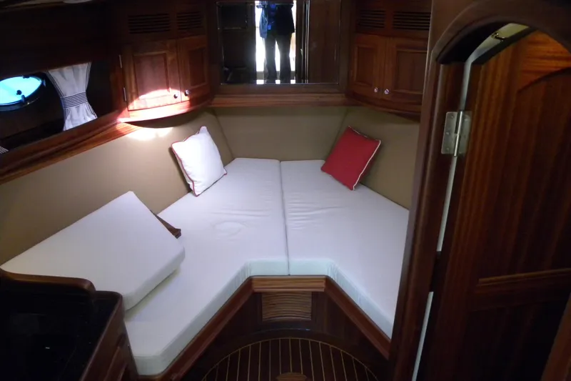 Slide: The Image of 2009 Vicem Windsor Craft 36 Hardtop cabin with cozy V-berth and wooden cabinetry. - 9