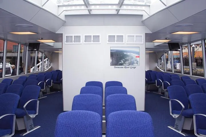 Slide: The Image of Interior of 2008 Custom High Speed 70pax COI Passenger vessel with blue seating. - 17