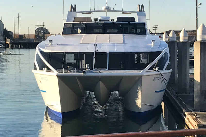 Slide: The Image of High-speed 70-passenger catamaran docked, Custom model, 2008. - 19