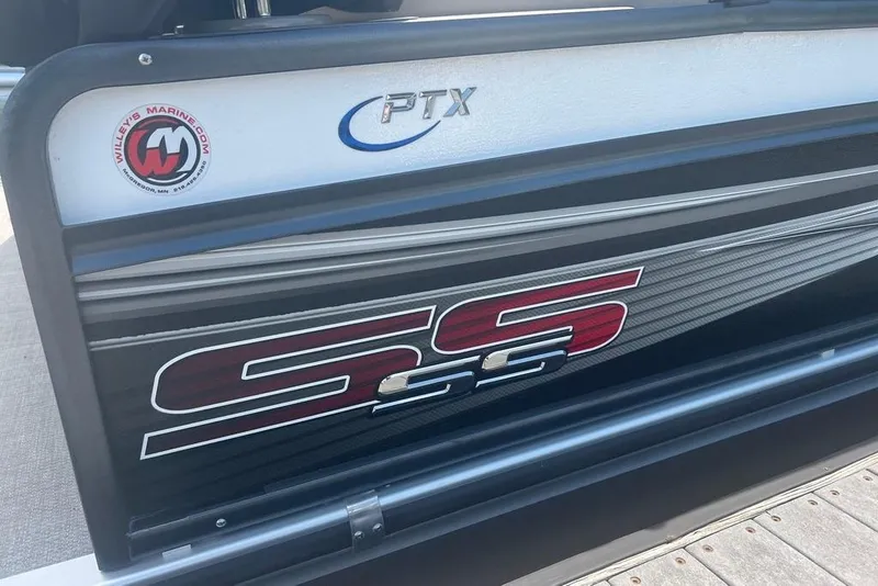 Slide: The Image of 2017 Premier 270 Super Sport boat with PTX and SS branding, Willey's Marine sticker. - 4