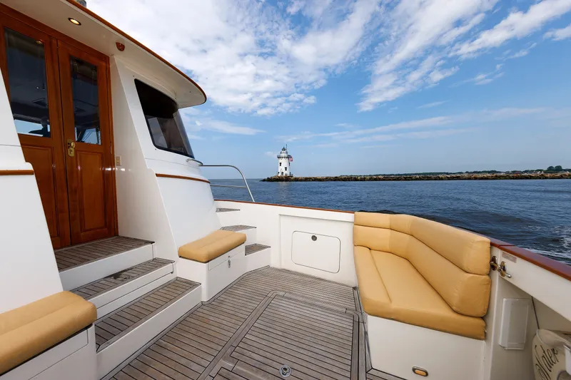 Slide: The Image of Alden 52 Salon Express yacht deck with lighthouse view, 2008 model. - 38