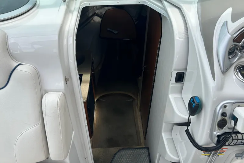Slide: The Image of Interior view of a 2006 Crownline 270 CR boat cabin entrance. - 27