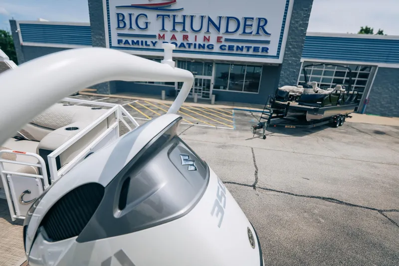 Slide: The Image of 2026 JC Sporttoon 26TT boat at Big Thunder Marine dealership. - 32