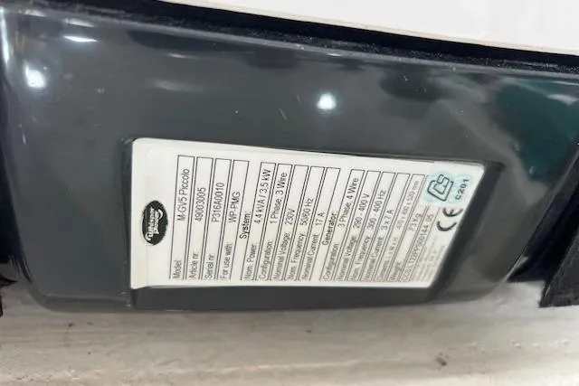 Slide: The Image of Label on Bluewhale 3600 WA 2024 model, displaying technical specifications and certifications. - 32