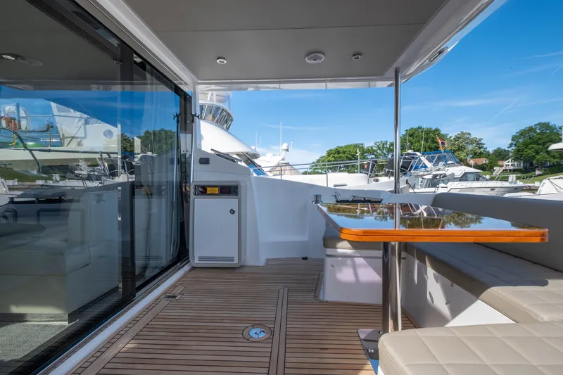 Slide: The Image of Azimut 50 Fly 2018 yacht with elegant outdoor deck. - 14