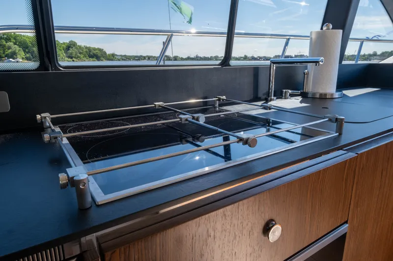 Slide: The Image of Kitchen area on Azimut 50 Fly yacht, year 2018. - 45