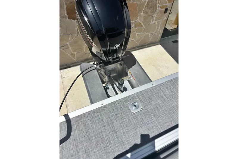 Slide: The Image of 2026 Sun Tracker Party Barge 20 DLX with Mercury outboard motor. - 13