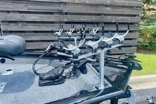 Slide: The Image of Tracker Pro Team 175 Crappie Edition 2026 with fishing rod holders. - 2