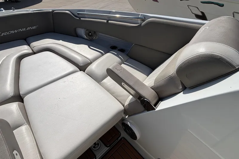 Slide: The Image of 2020 Crownline 290 SS boat interior with luxurious seating and modern design. - 45