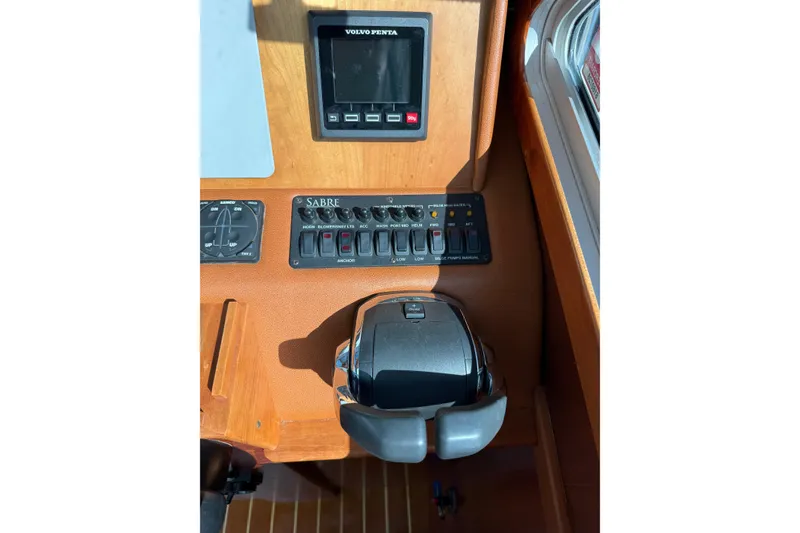 Slide: The Image of Control panel of 2017 Sabre 38 Salon Express boat with Volvo Penta display. - 44