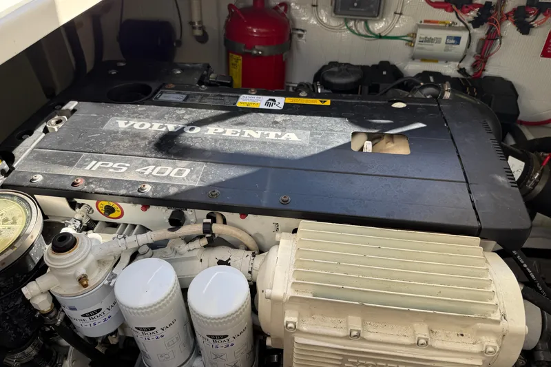 Slide: The Image of Volvo Penta IPS 400 engine in 2017 Sabre 38 Salon Express yacht engine room. - 75