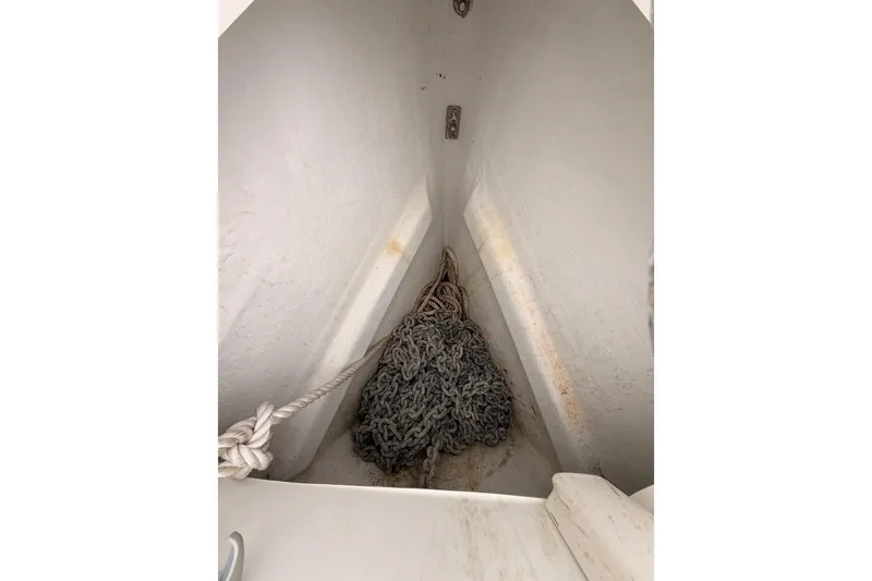 Slide: The Image of Anchor chain and rope storage in 2014 Jeanneau Sun Odyssey 50 DS sailboat. - 20