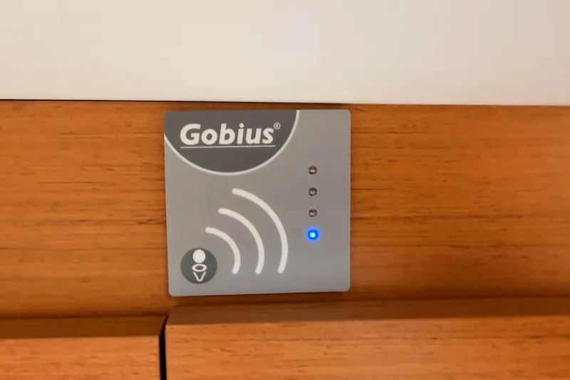 Slide: The Image of Control panel on Jeanneau Sun Odyssey 50 DS, 2014 model, featuring Gobius sensor. - 65