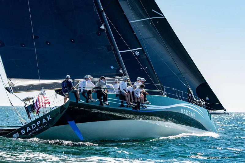 The Image of Sailing yacht "Badpak" Botin 56, 2018 model, racing on open sea with crew onboard. - 0