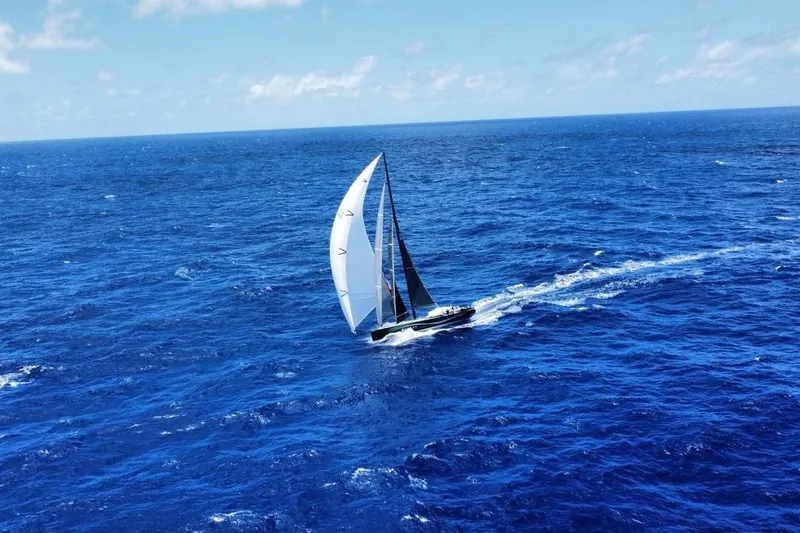 Slide: The Image of Sailing yacht Botin 56 gliding on open ocean, 2018 model. - 5